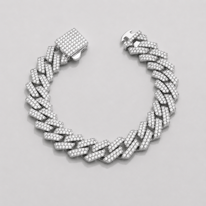 Valerara Iced Cuban Bracelet 14mm