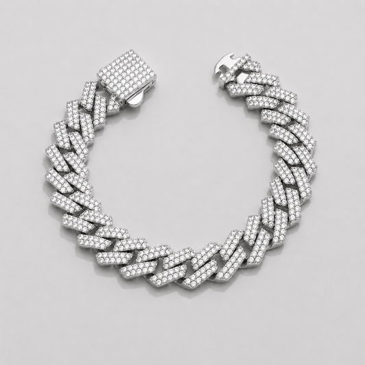 Valerara Iced Cuban Bracelet 14mm